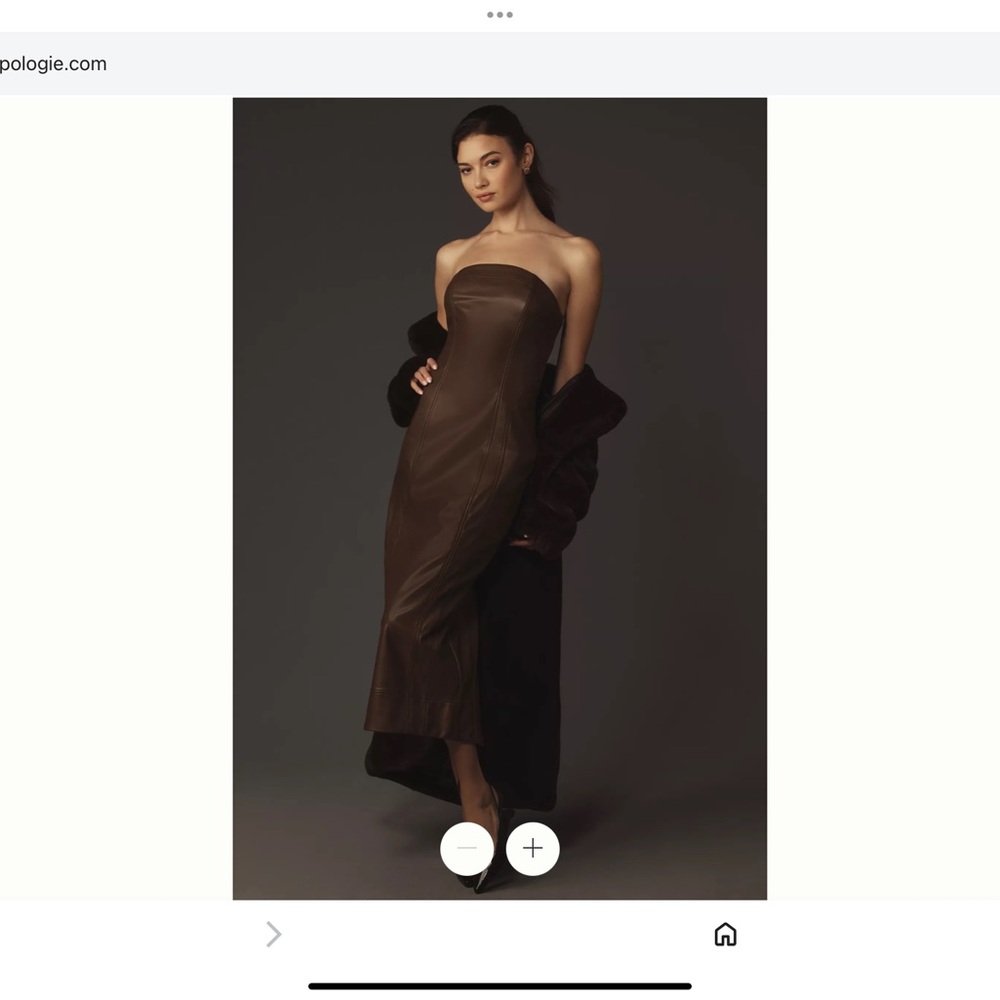 Pilcro Chocolate Strapless Dress